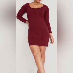 Old Navy Fitted Ribbed Knit Dress M